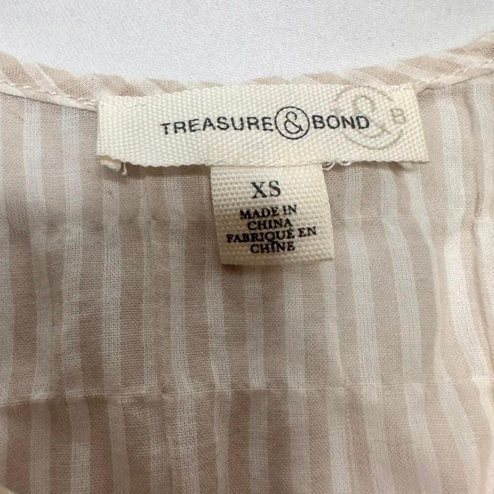 Ruffled Baby Doll Pin Striped Vintage Cami Made With Cotton So Cutsey Size XS - Picture 4 of 5